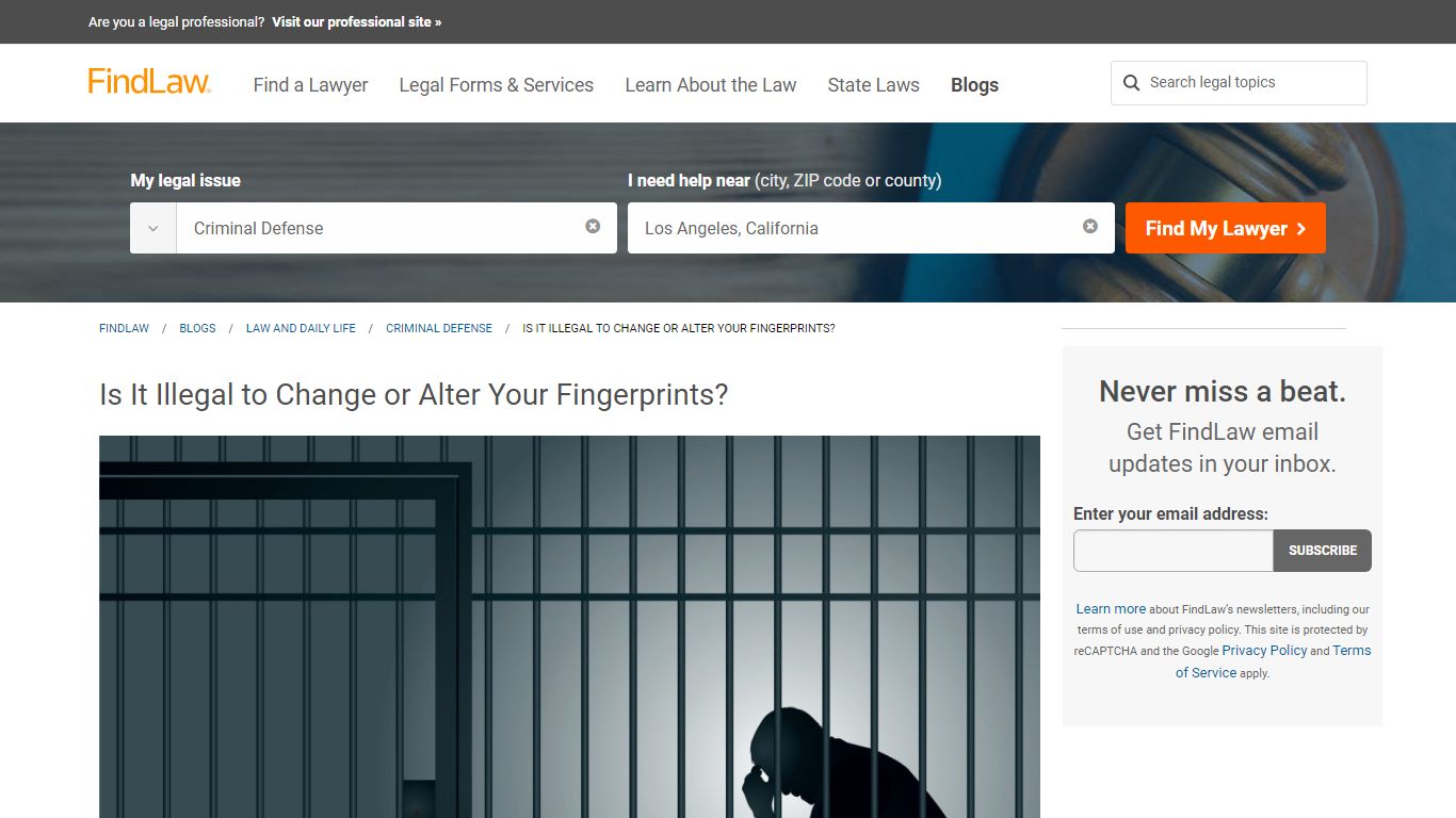 Is It Illegal to Change or Alter Your Fingerprints? - FindLaw